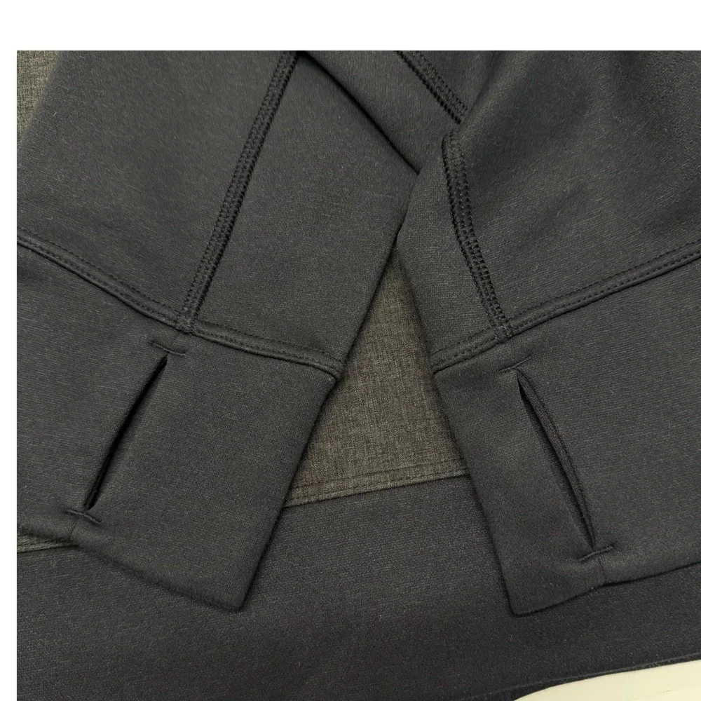 North Face Jacket Mens Small Kilowatt‎ Gray Black Full Zip Softshell Hooded